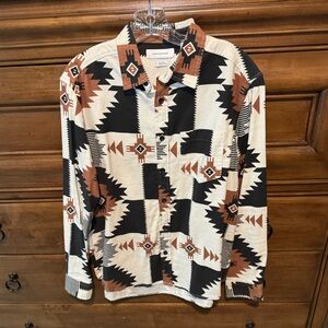 Urban Outfitters Black and Tan Shirt